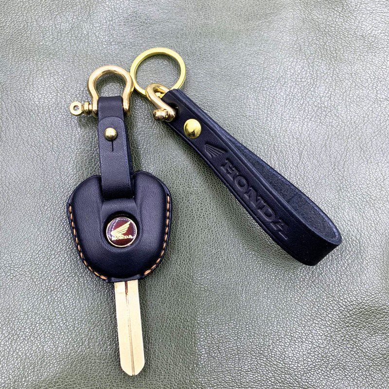 Honda CBR650 CB500 NC750 Handmade Leather Key Case – 1.5mm Full-Grain Cowhide