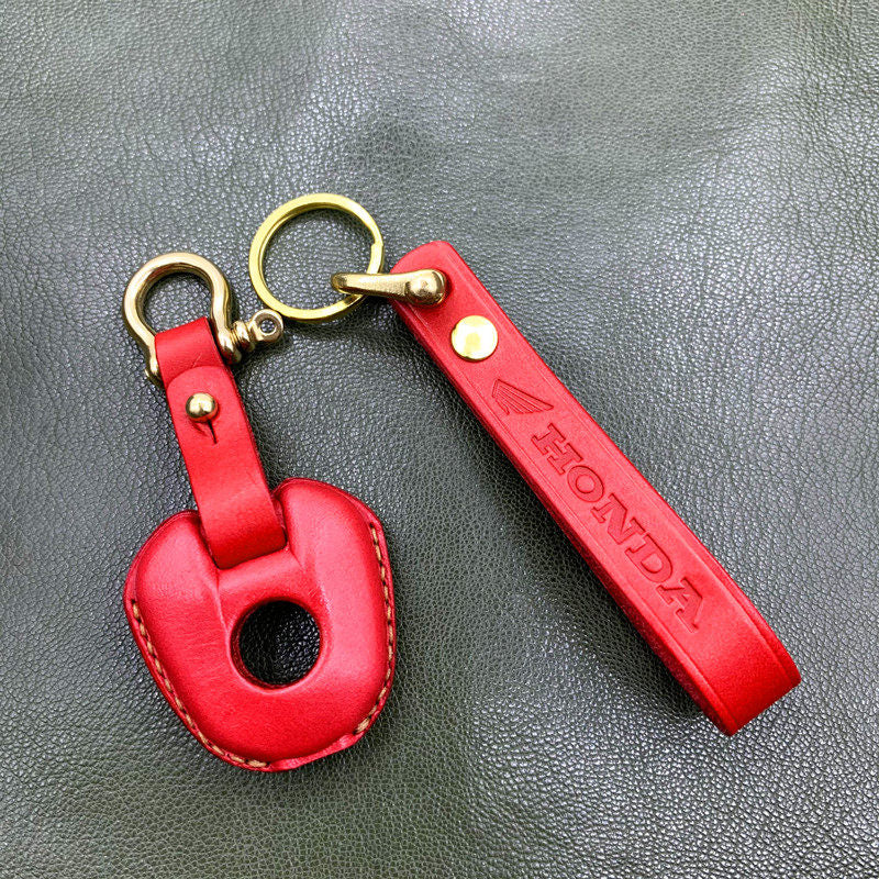 Honda CBR650 CB500 NC750 Handmade Leather Key Case – 1.5mm Full-Grain Cowhide