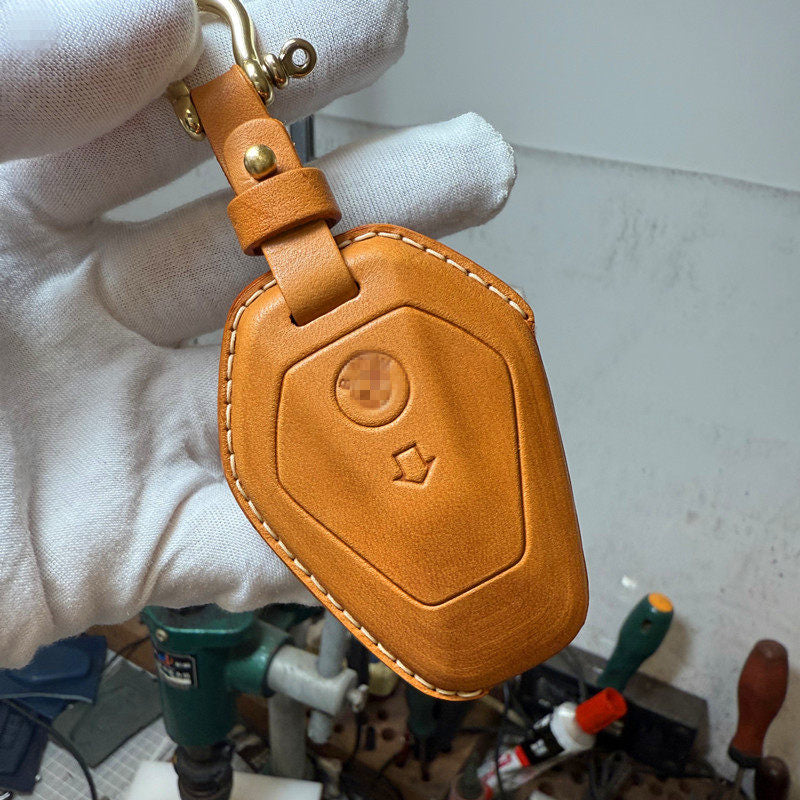 BMW R12 / R1300GS Handmade Leather Key Case – Vegetable-Tanned Cowhide Motorcycle Key Cover