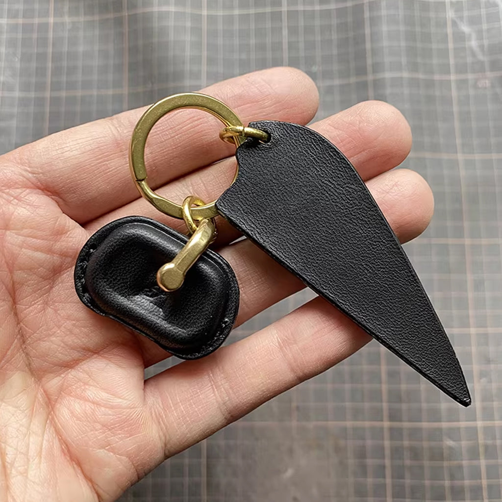 Handcrafted Indian Motorcycle Leather Key Fob Cover - Scout / FTR 1200 Feather Edition