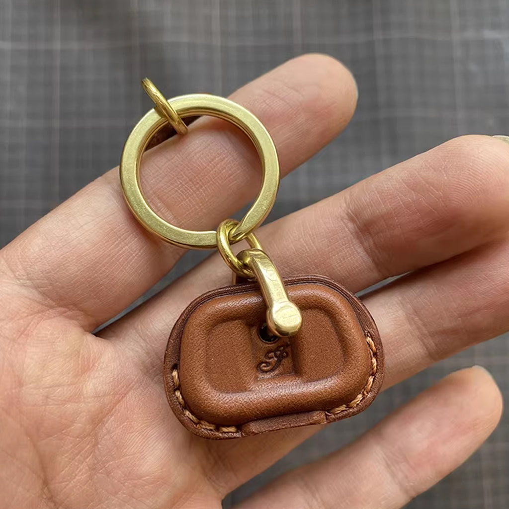 Handcrafted Indian Motorcycle Leather Key Fob Cover - Scout / FTR 1200 Feather Edition