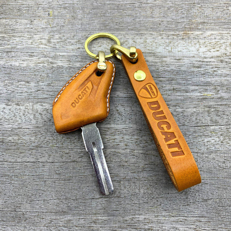 Ducati Scrambler 400 and 1100 handmade leather key case in multiple colors