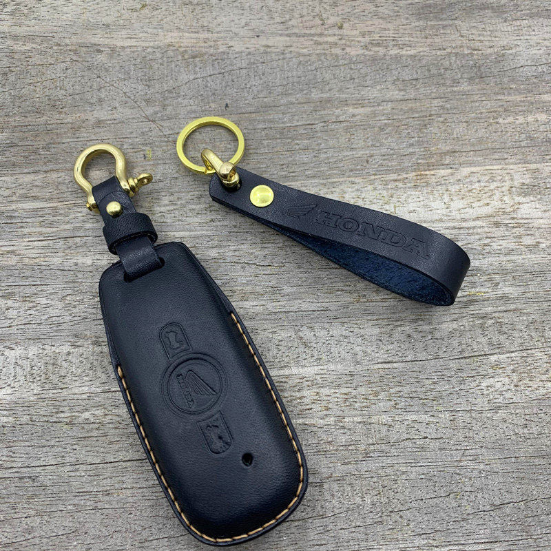 Honda Gold Wing GL1800 handmade leather key fob cover available in multiple colors