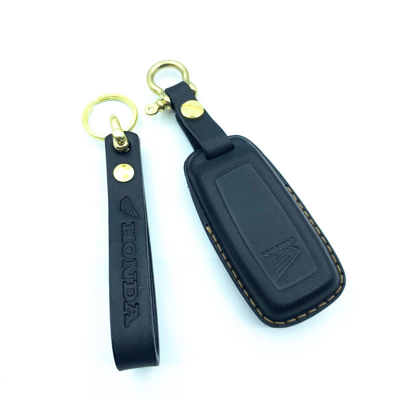 Honda PCX160 / Lead125 / Forza Handmade Leather Smart Key Case – Vegetable-Tanned Cowhide