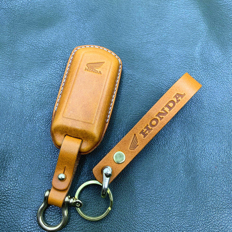 Honda SH300 XADV750 leather key case and lanyard set