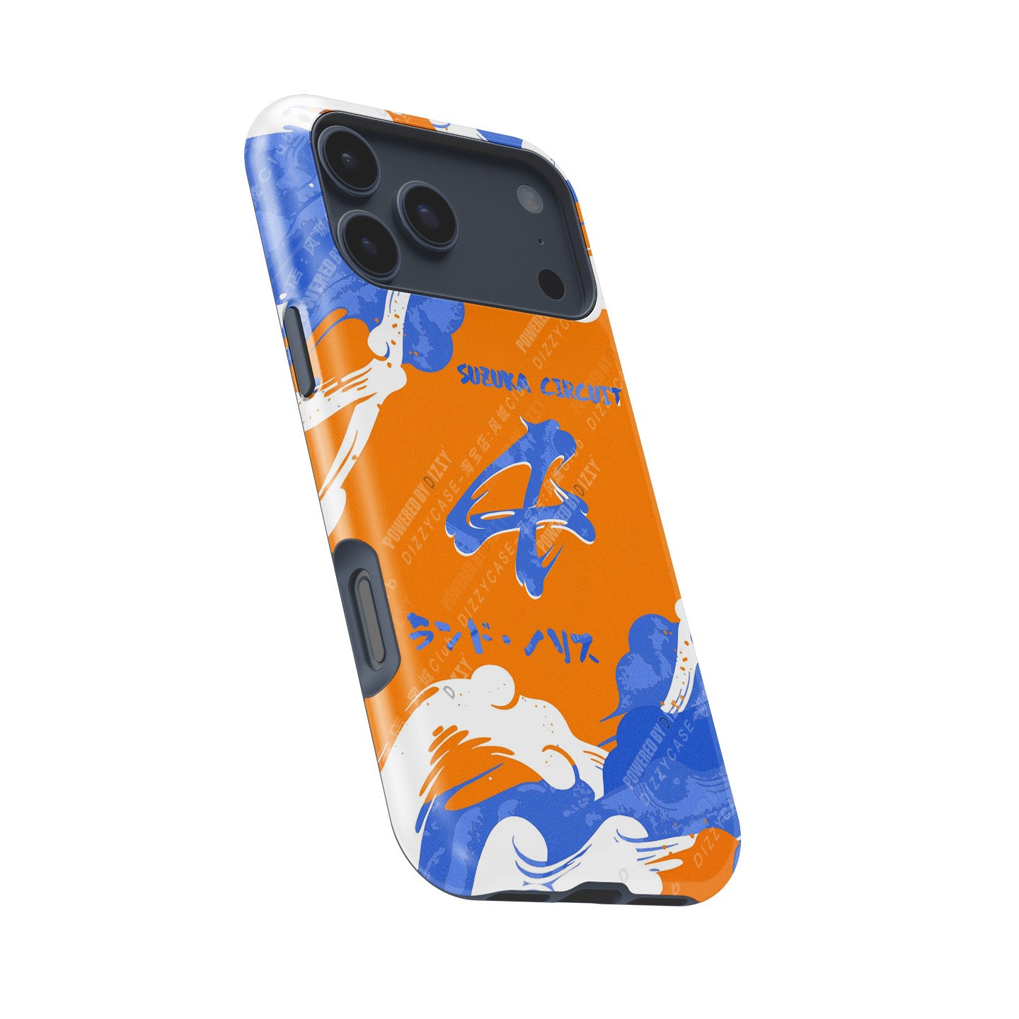 Abstract Blue & Orange Phone Case – Modern Artistic Design for iPhone 17 Pro