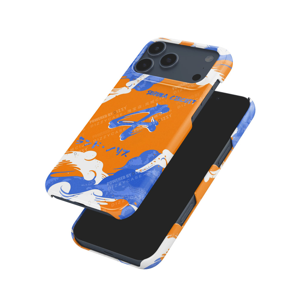 Abstract Blue & Orange Phone Case – Modern Artistic Design for iPhone 17 Pro