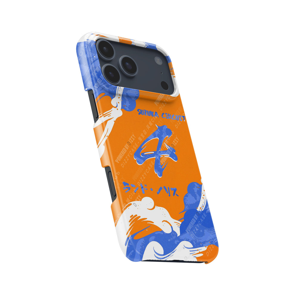 Abstract Blue & Orange Phone Case – Modern Artistic Design for iPhone 17 Pro