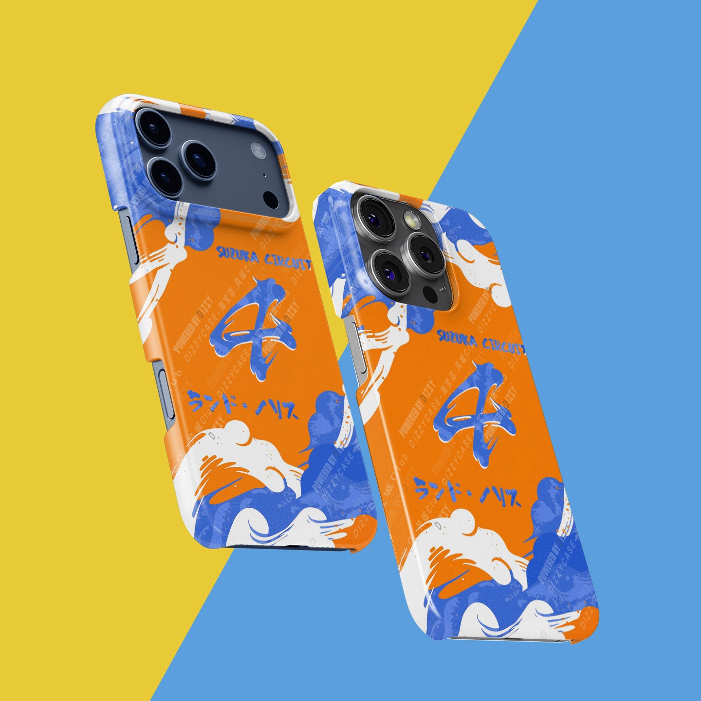 Abstract Blue & Orange Phone Case – Modern Artistic Design for iPhone 17 Pro