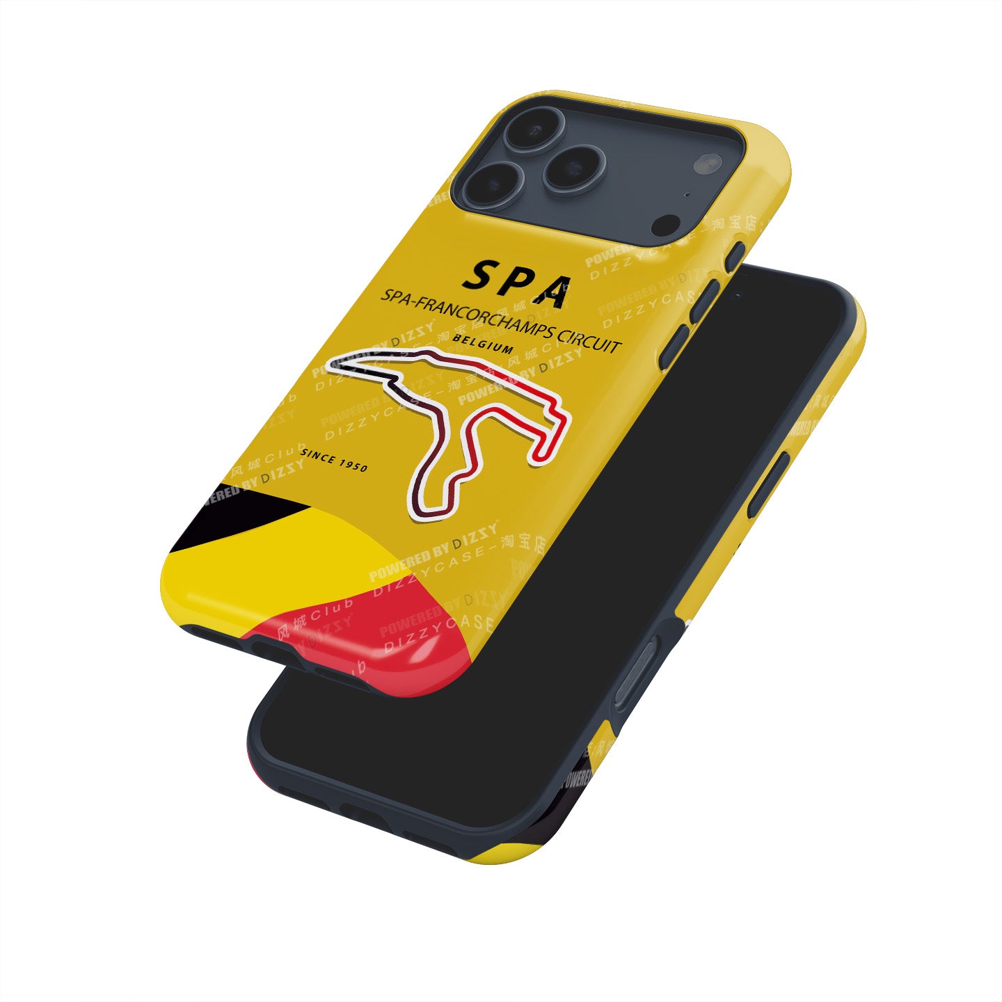 Yellow Geometric Lines Phone Case for iPhone 17 Pro