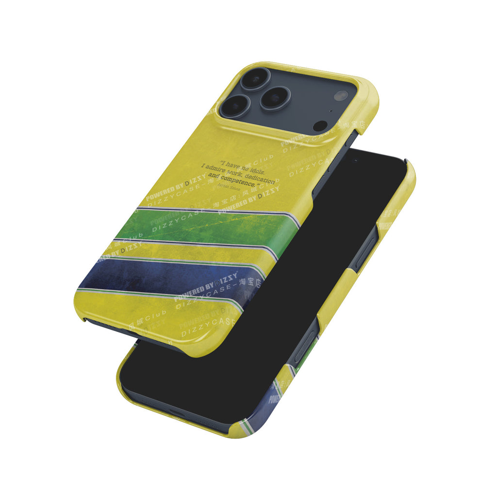 Geometric Yellow & Green Phone Case – Bold Abstract Design for iPhone 17 Pro