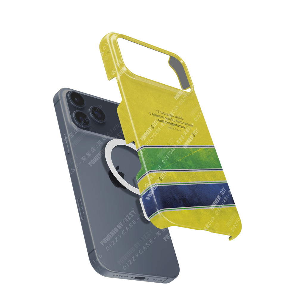Geometric Yellow & Green Phone Case – Bold Abstract Design for iPhone 17 Pro