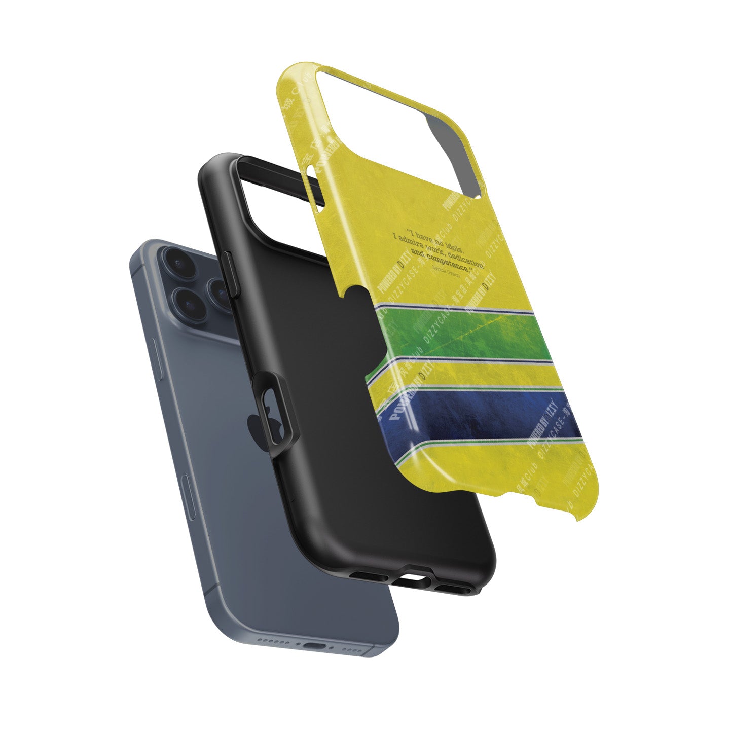 Geometric Yellow & Green Phone Case – Bold Abstract Design for iPhone 17 Pro