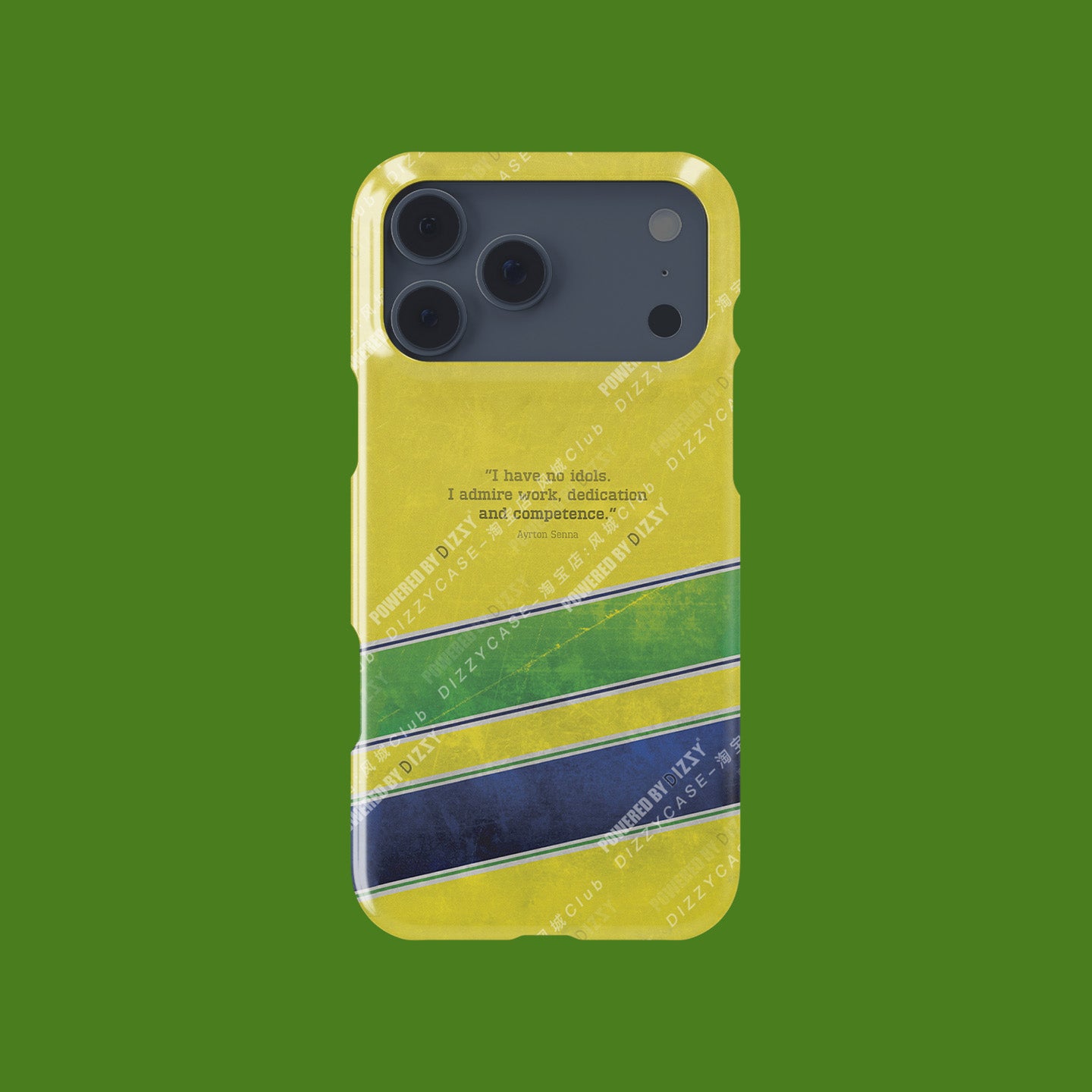 Geometric Yellow & Green Phone Case – Bold Abstract Design for iPhone 17 Pro