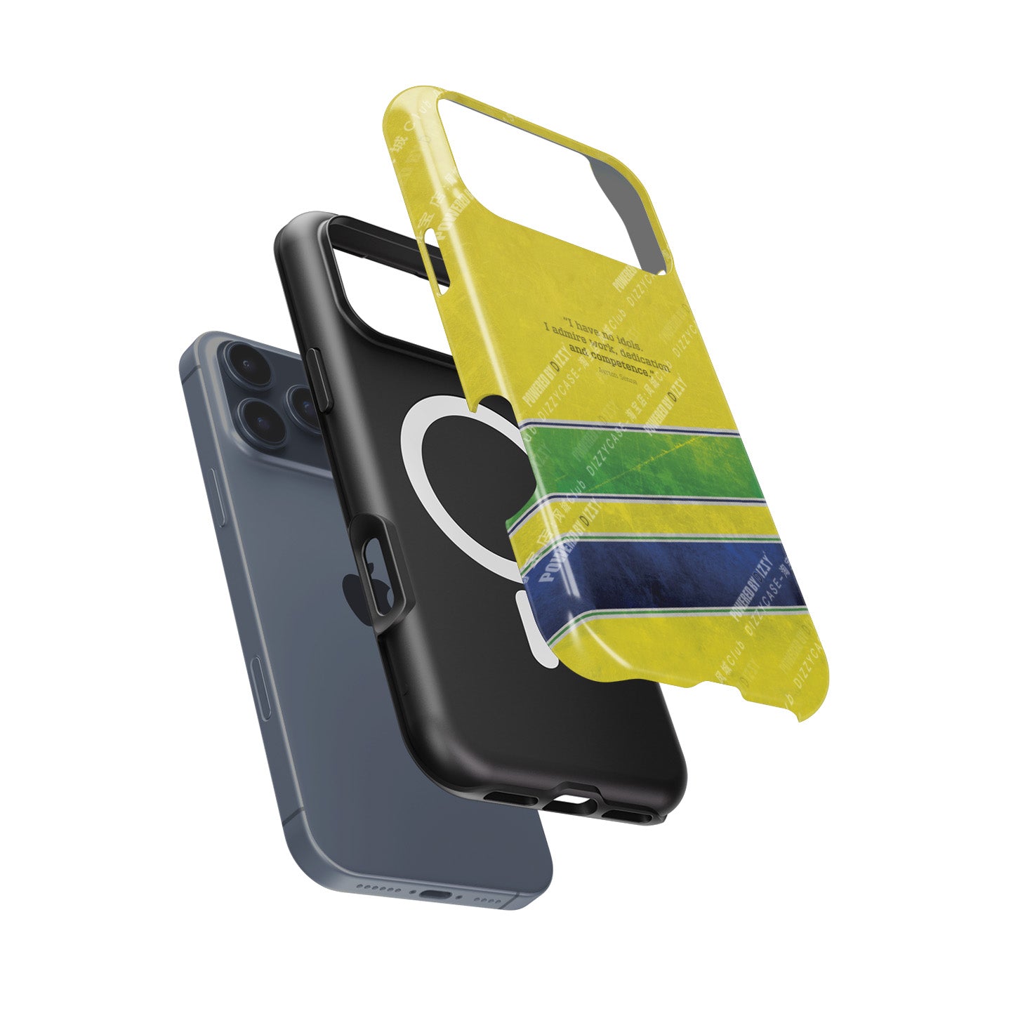 Geometric Yellow & Green Phone Case – Bold Abstract Design for iPhone 17 Pro