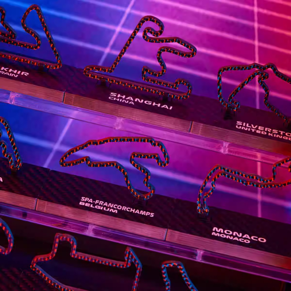 Australia Melbourne F1 2026 Circuit Track Ornament - Carbon Fiber Desk Decor