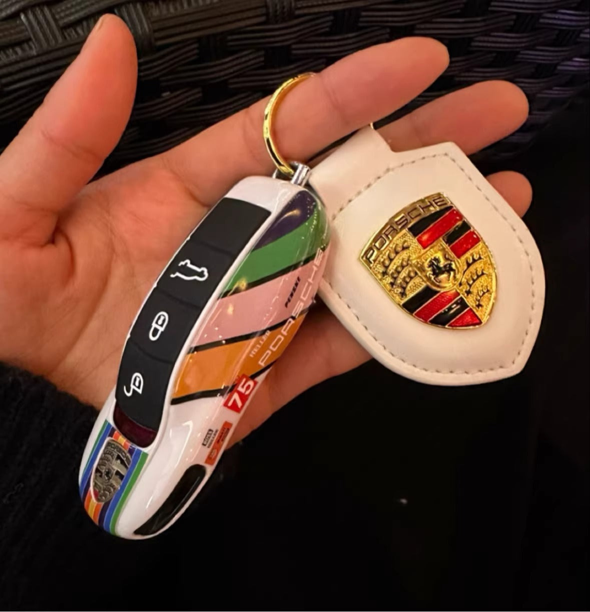 Porsche 963 Le Mans 100th Anniversary Special Livery Key Fob Cover 75 Years Heritage Edition