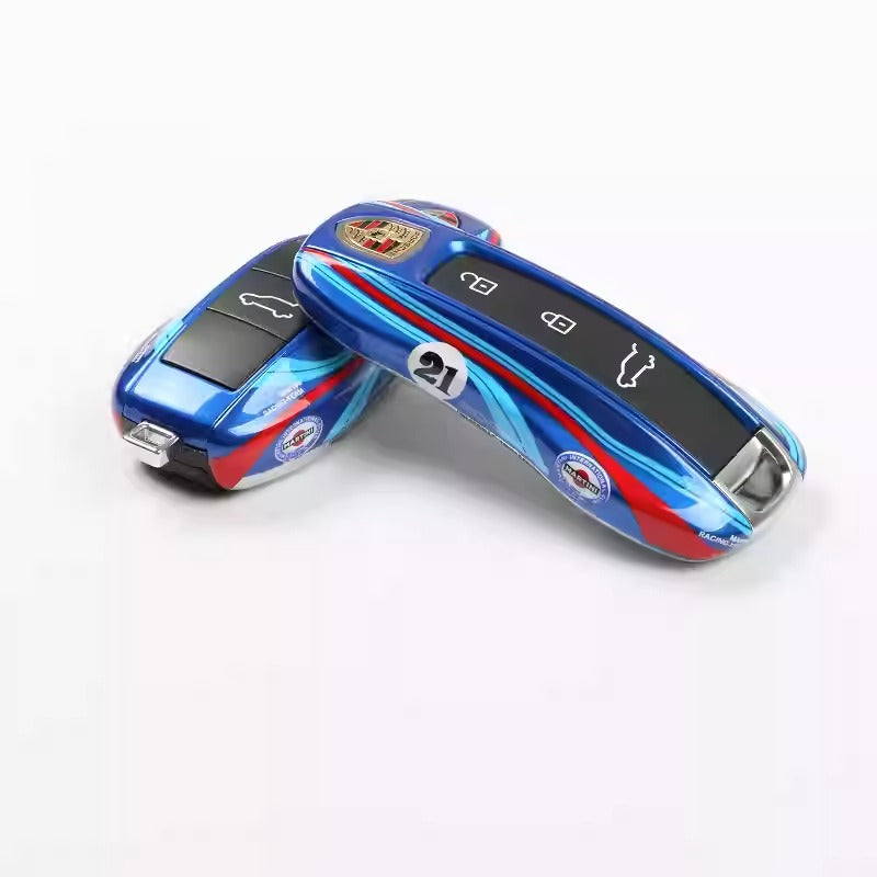 Porsche Martini Racing Blue Edition Key Fob Cover Heritage Livery