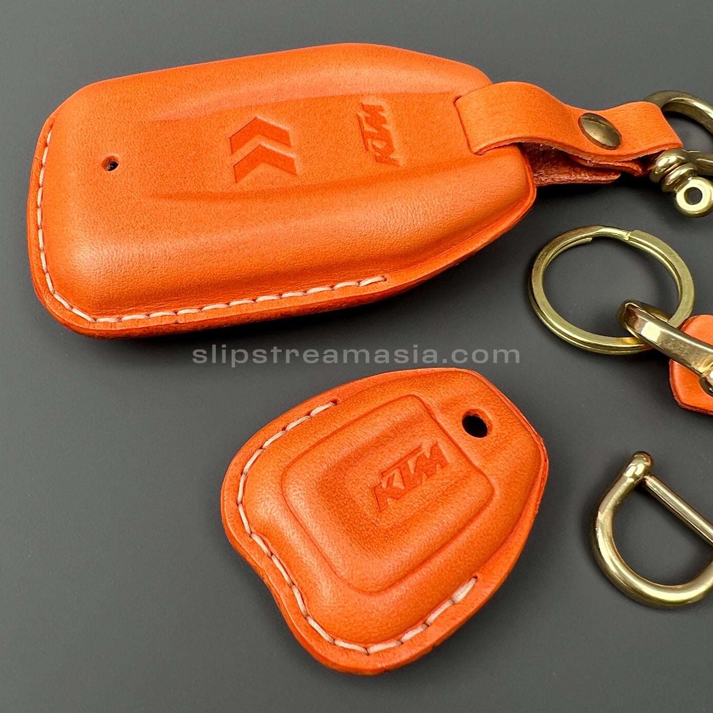 2022 KTM 1290 Super Adventure Key Case Set – Handmade Leather Covers for Main and Backup Keys