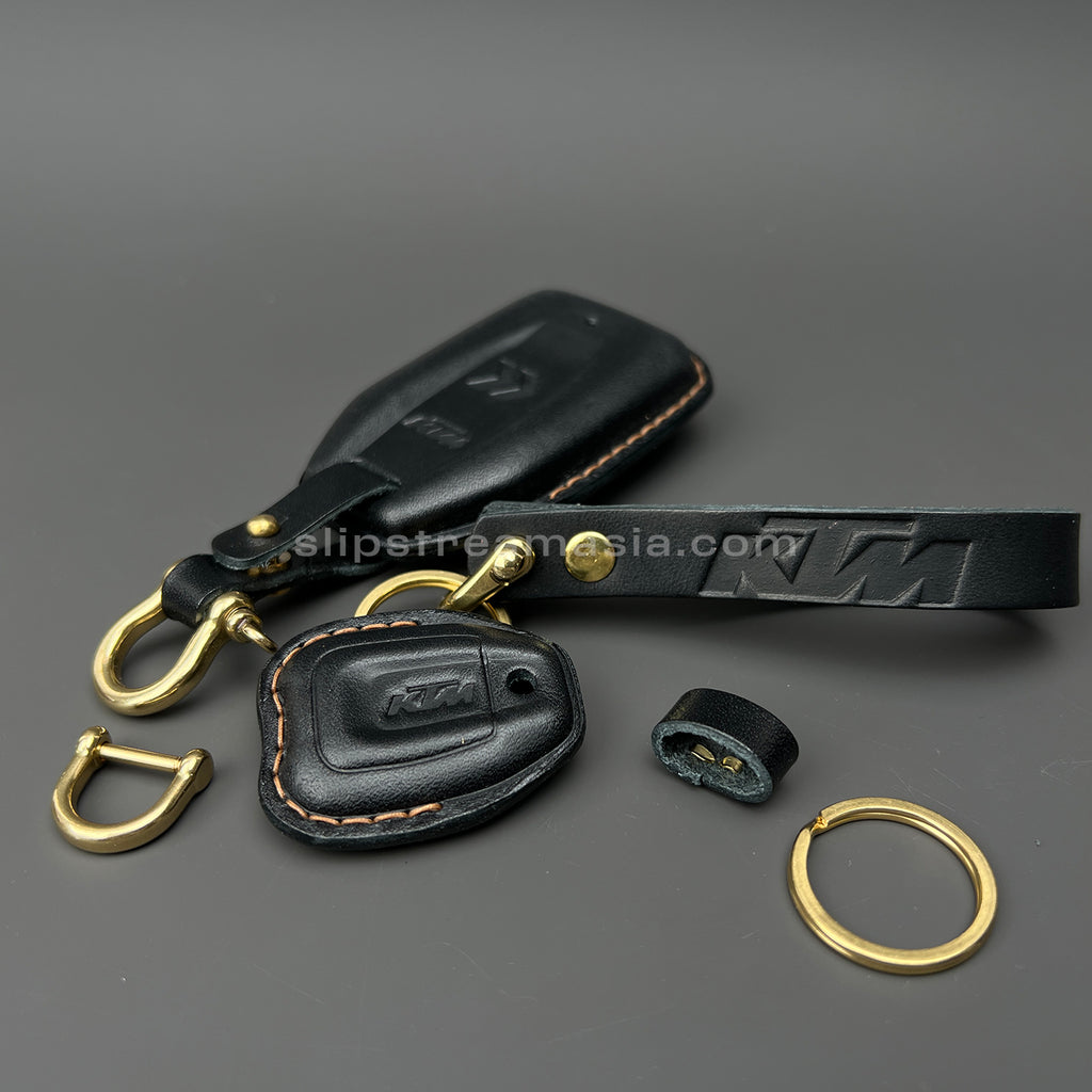 2022 KTM 1290 Super Adventure Key Case Set – Handmade Leather Covers for Main and Backup Keys