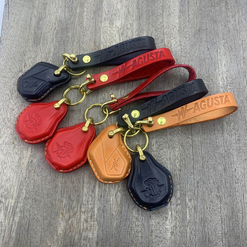 MV Agusta Handmade Leather Key Case – F3 F4 MV800 Brutale 1090 | Vegetable-Tanned Cowhide