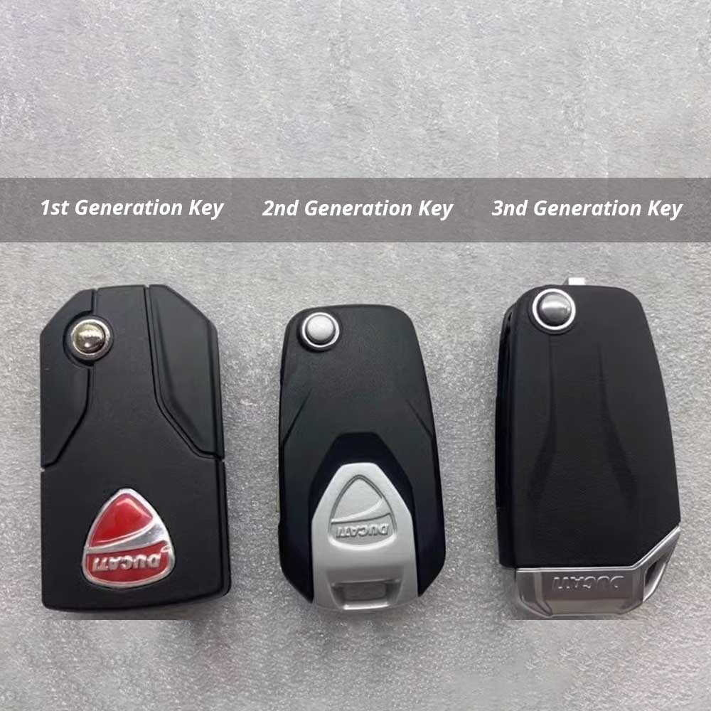 Ducati Key Leather Case Set – Handcrafted Full-Grain Leather Covers with Optional Lanyard