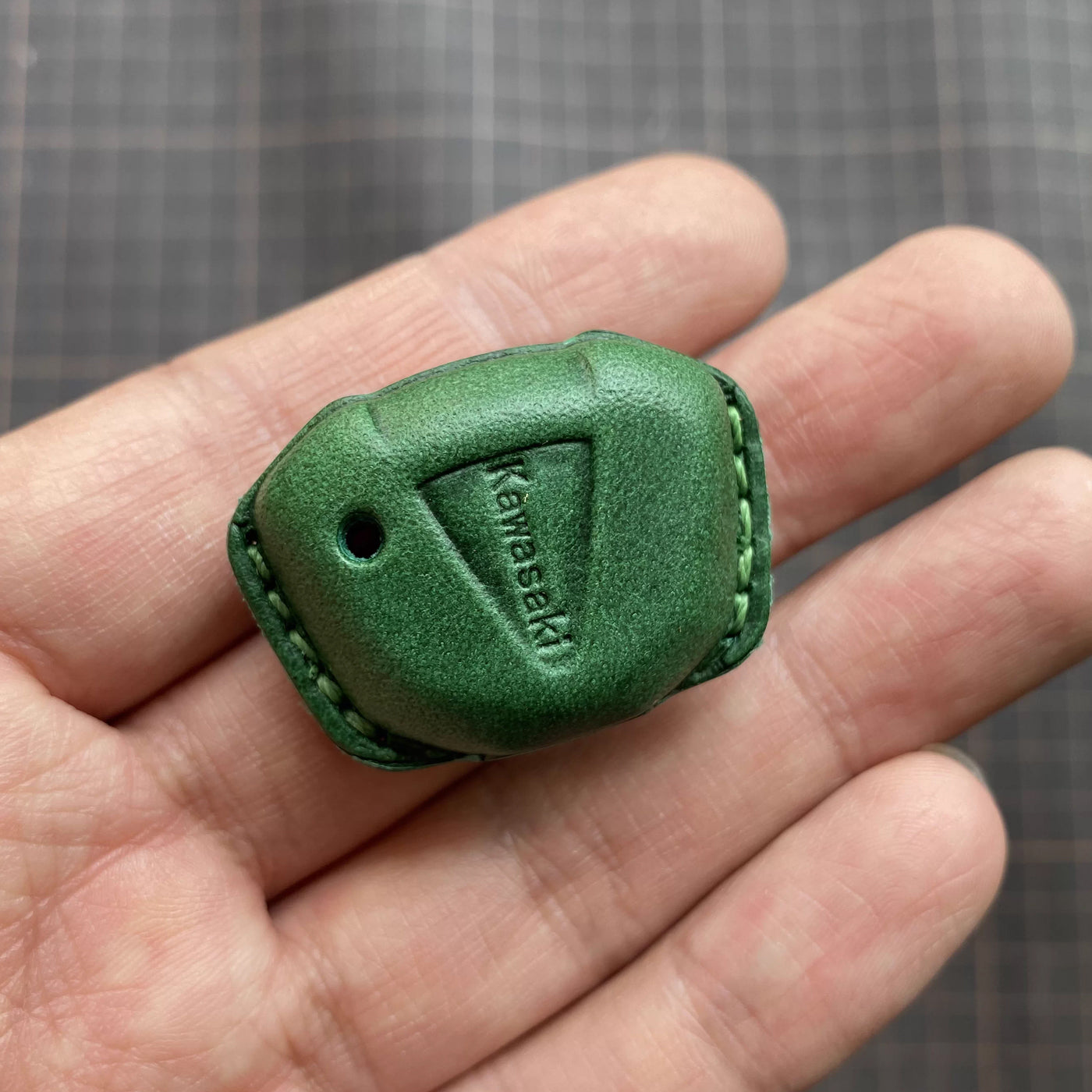 Handcrafted Kawasaki Italian Buttero Leather Key Fob Cover for Ninja 400, Z900, Z400, ZX-10R