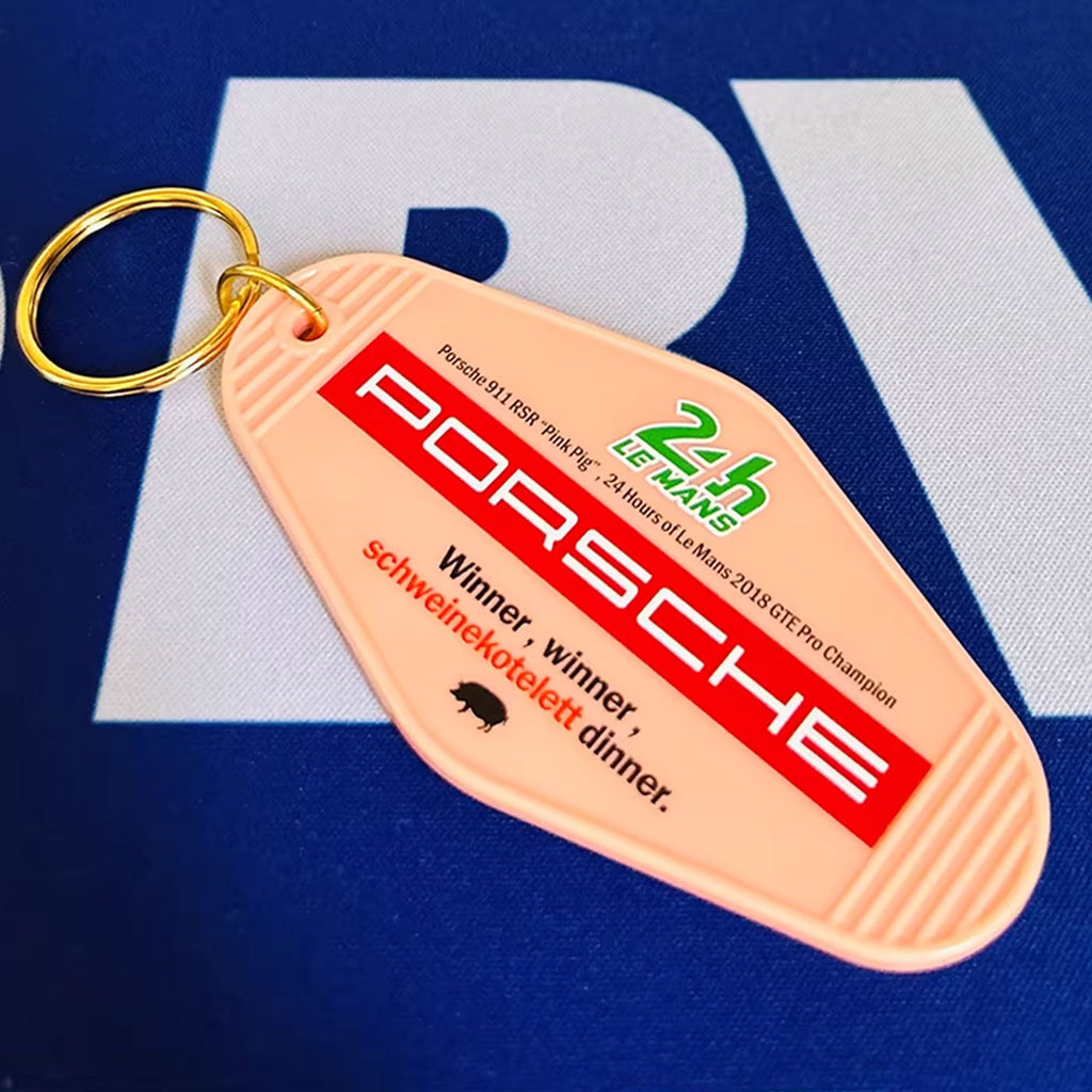 Vintage Racing Livery Hotel Key Tag - Gulf Martini Le Mans Style