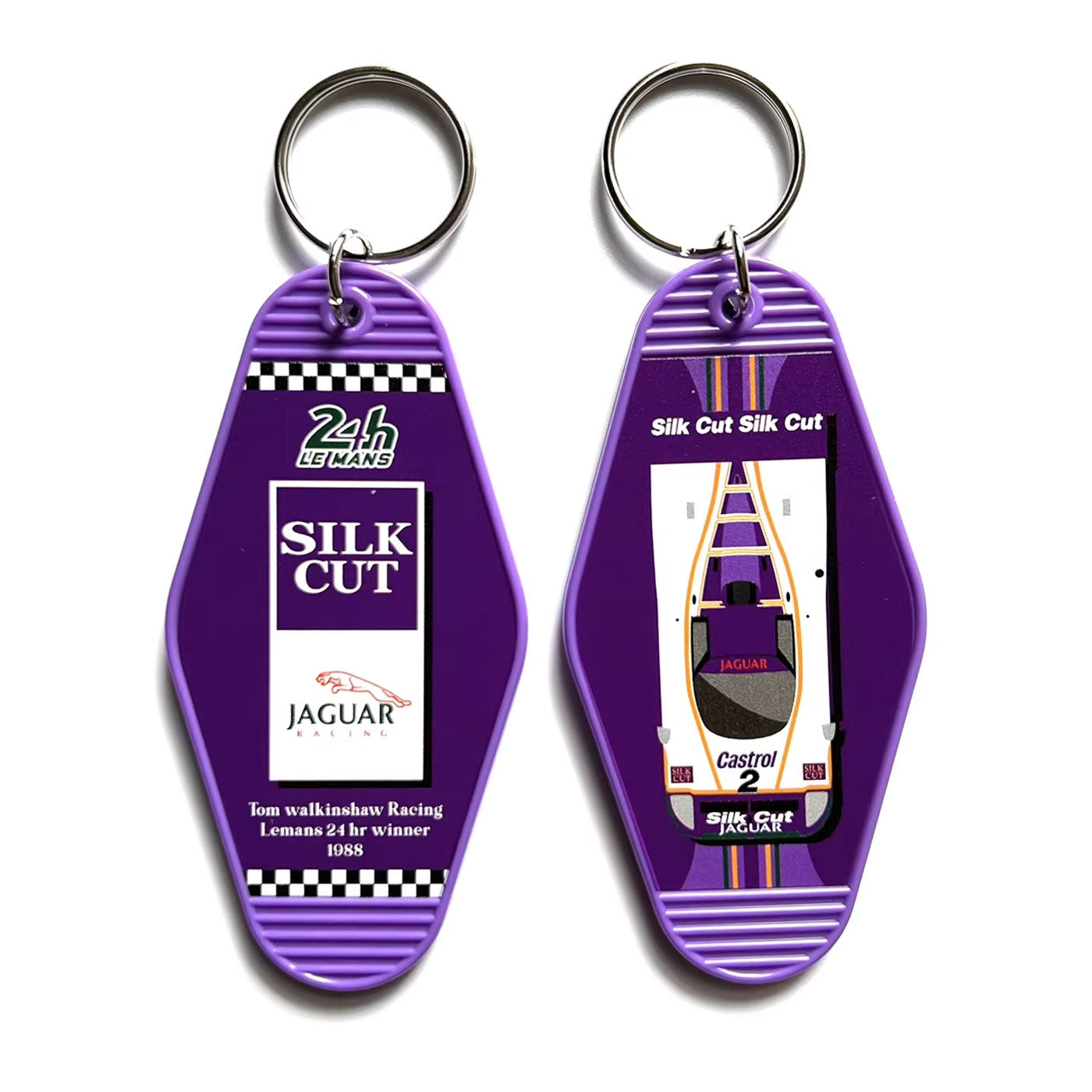 Vintage Racing Livery Hotel Key Tag - Gulf Martini Le Mans Style