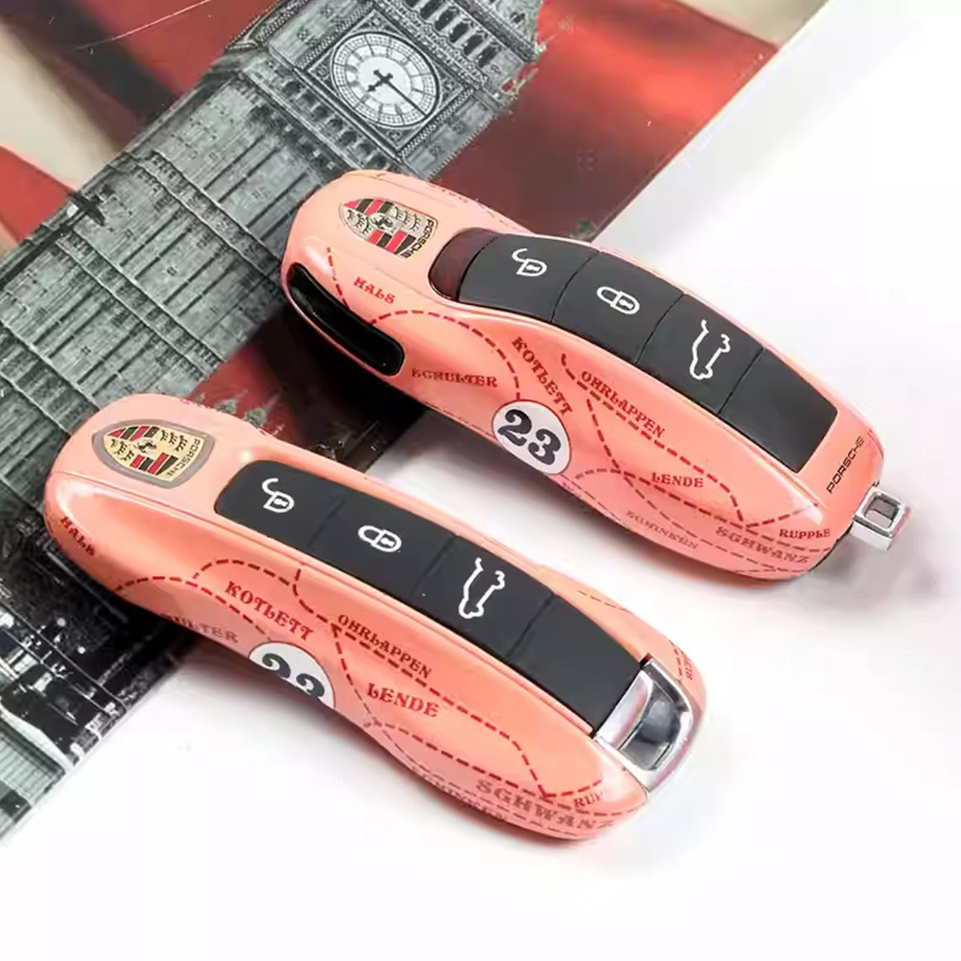 Porsche Pink Pig Le Mans Heritage Key Fob Cover 917 20 Tribute Edition