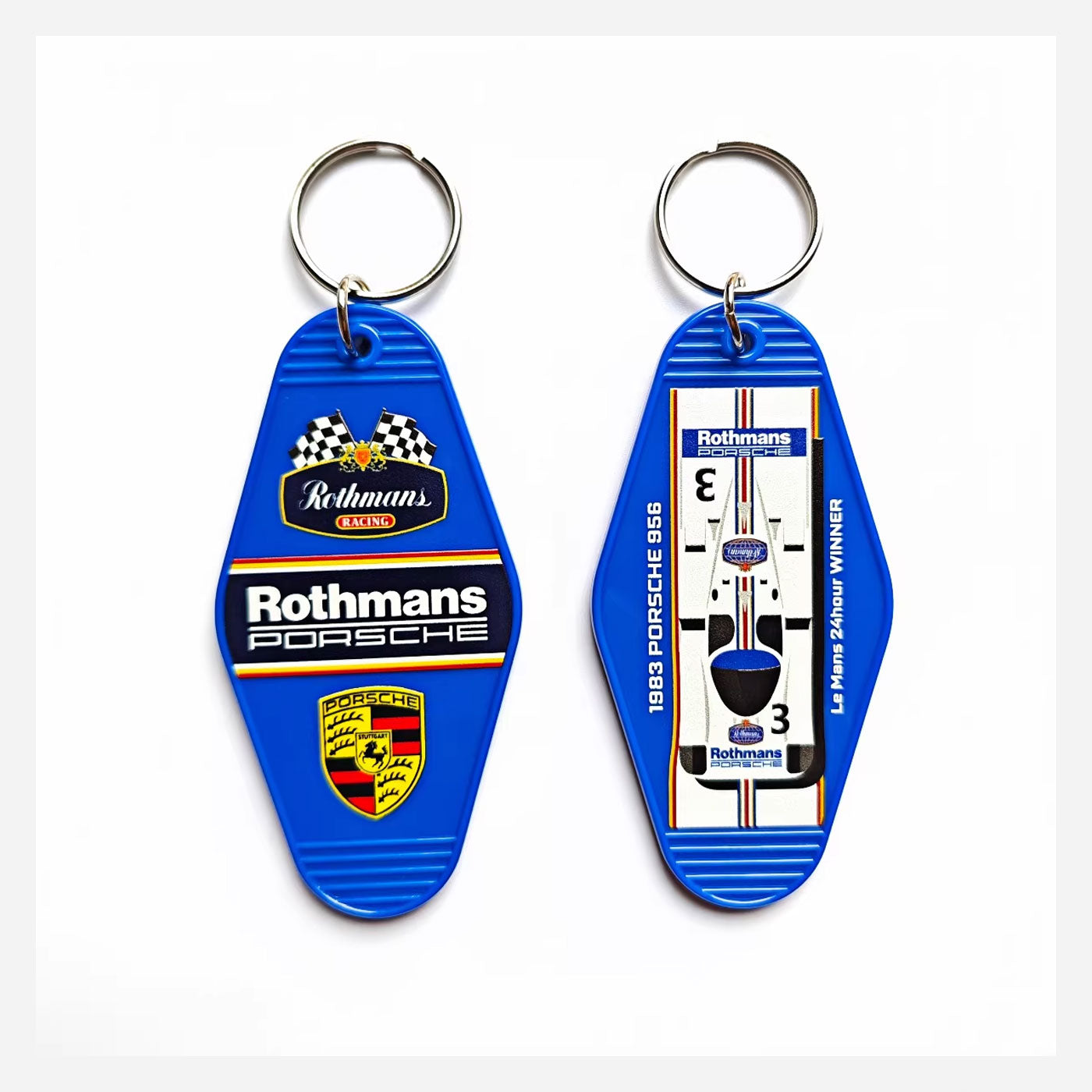 Vintage Racing Livery Hotel Key Tag - Gulf Martini Le Mans Style