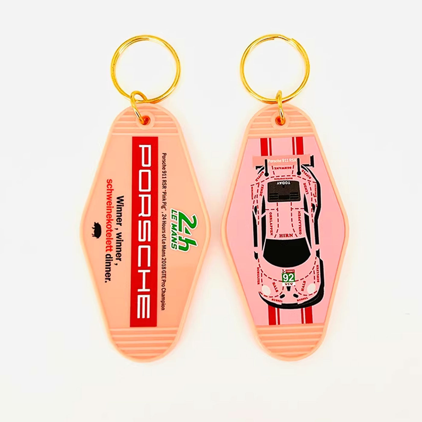 Vintage Racing Livery Hotel Key Tag - Gulf Martini Le Mans Style