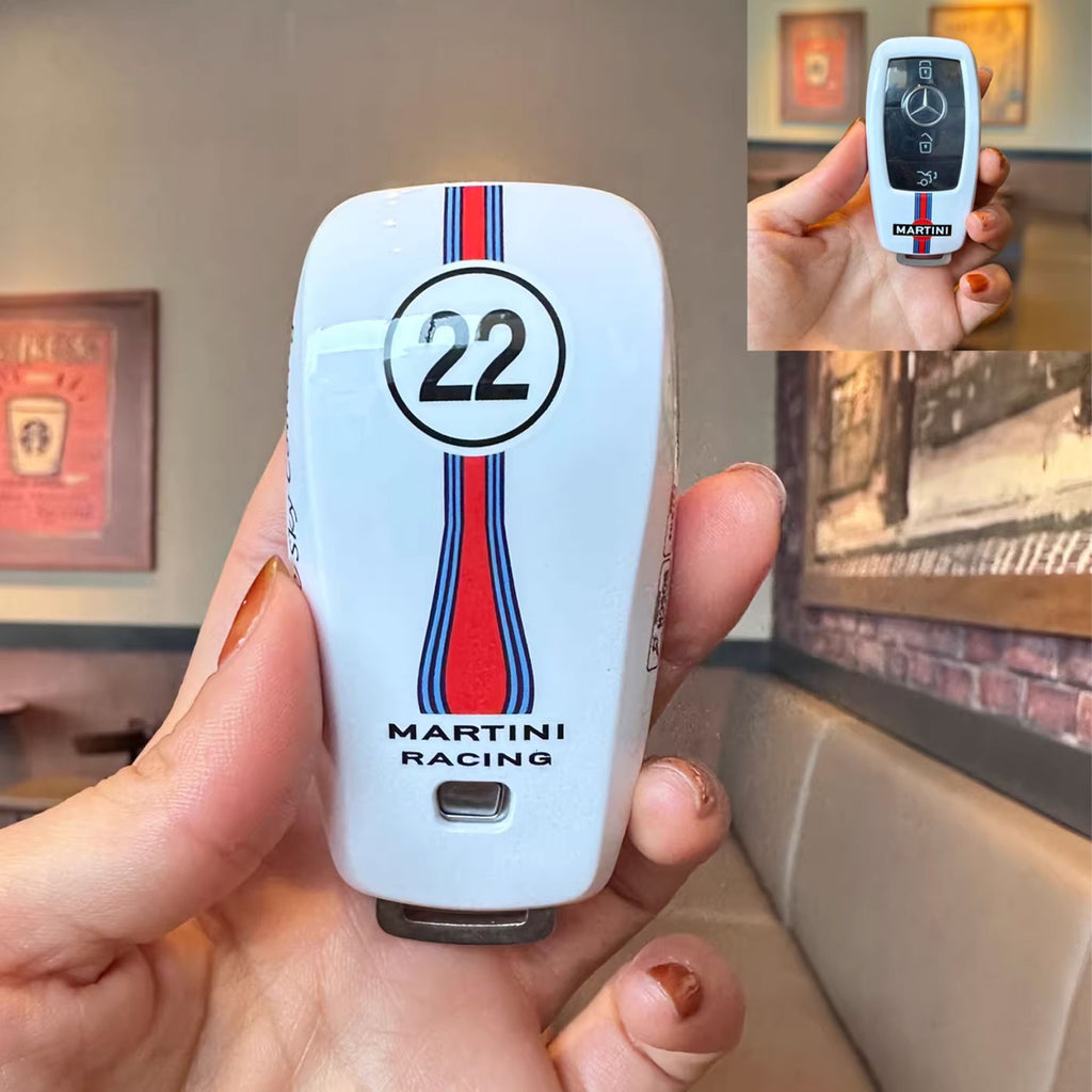Mercedes-Benz Martini Racing Key Case for A / C / E / GLC | Hard Shell
