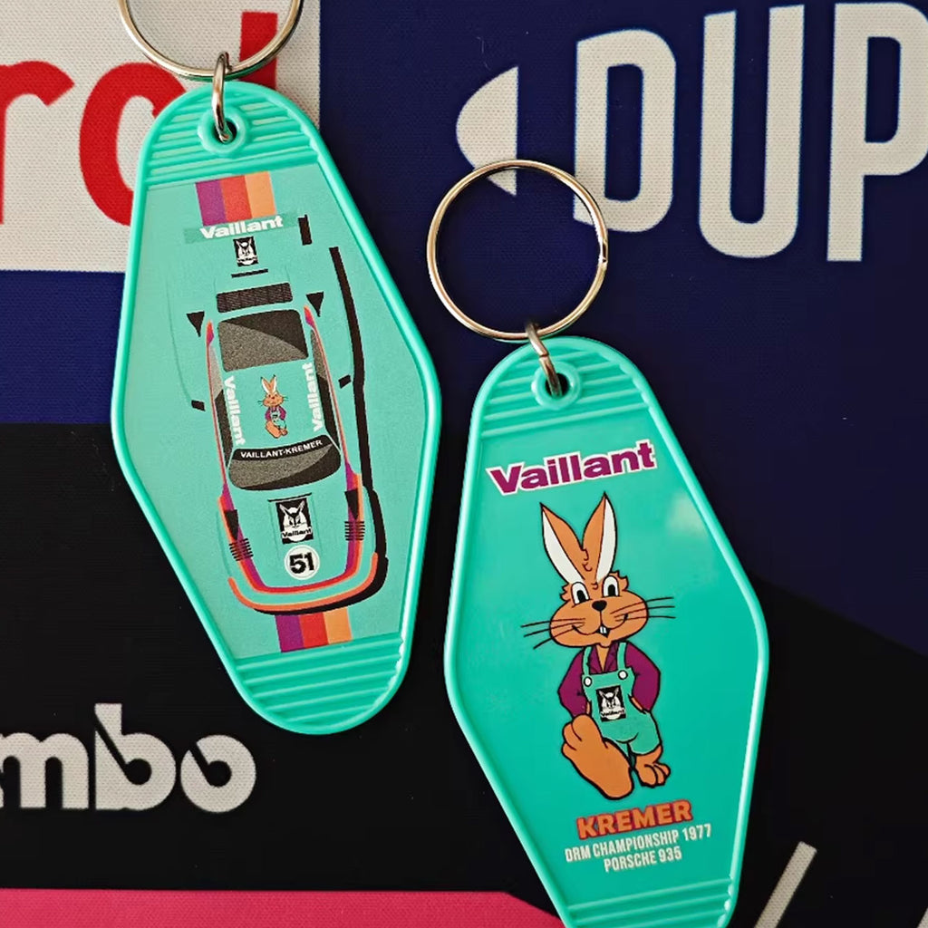 Vintage Racing Livery Hotel Key Tag - Gulf Martini Le Mans Style